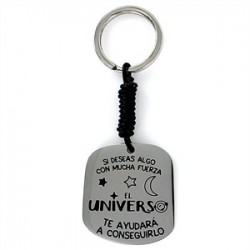 Llavero Happy de acero oval