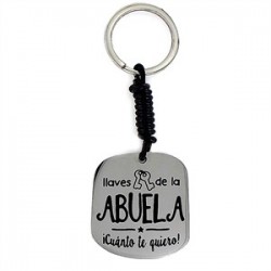 Llavero Happy de acero oval