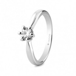 Anillo  en oro blanco con...