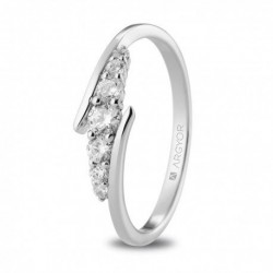 Anillo  en oro blanco con...